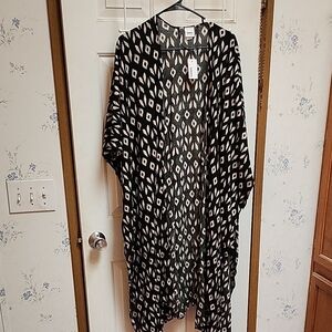 Sonoma Monochrome Geometric Kimono NWT